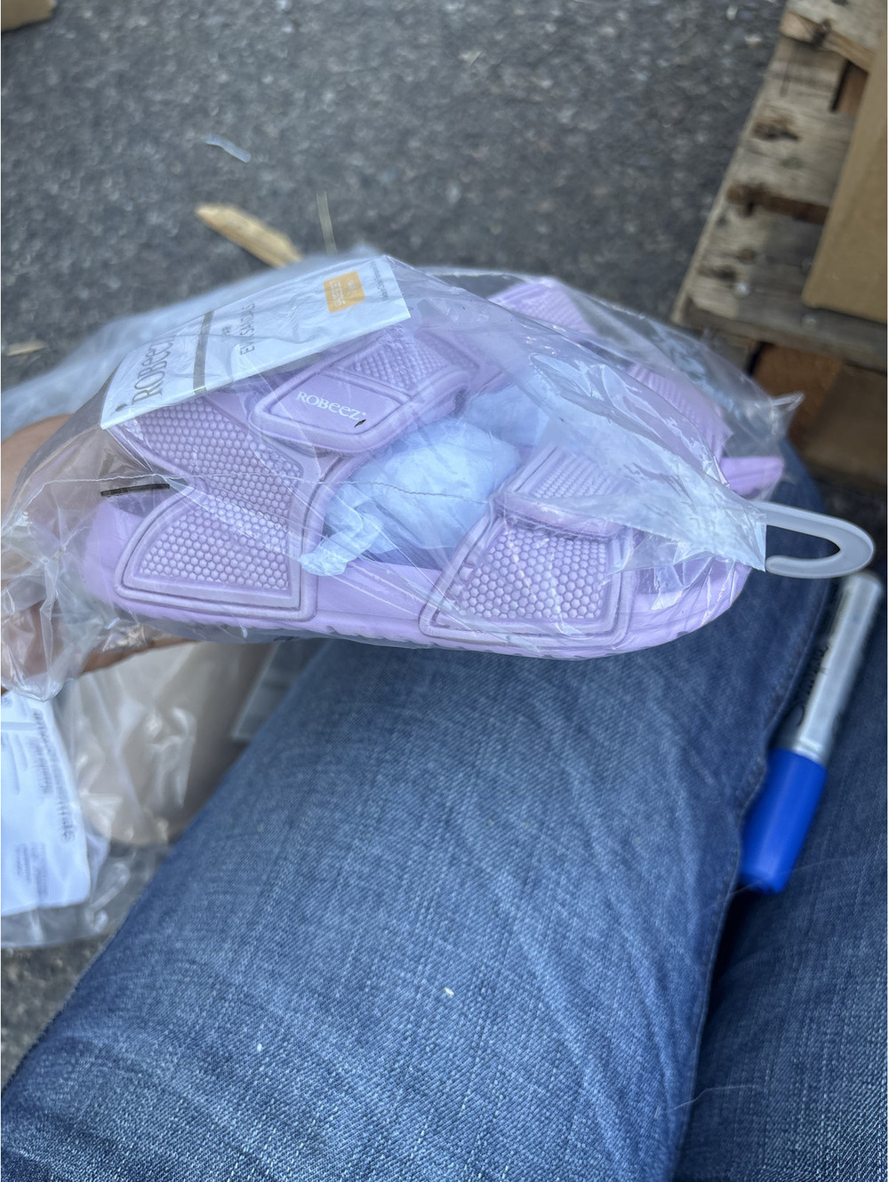 NWT Robeez Kids EVA Sandals Lavender Purple Water Shoes Toddler Size 7 (2 Years)